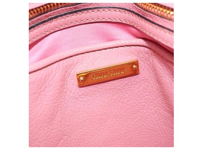 Miu Miu Hand Bag Leather 2way Pink Gold - vista 24
