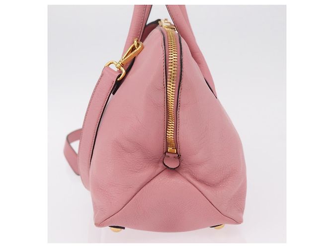 Miu Miu Hand Bag Leather 2way Pink Gold - vista 3