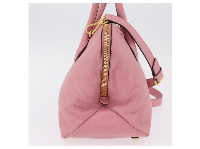 Miu Miu Hand Bag Leather 2way Pink Gold - vista 4