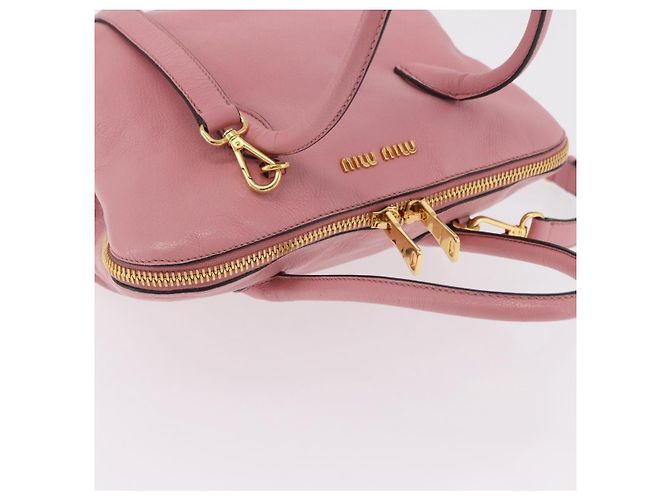 Miu Miu Hand Bag Leather 2way Pink Gold - vista 6