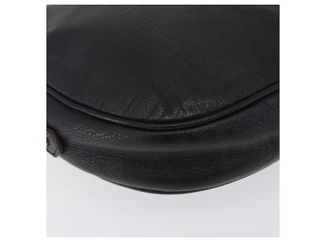 Autre Marque Saint Laurent Shoulder Bag Leather Black Gold Tone - vista 16