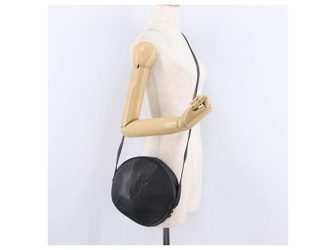 Autre Marque Saint Laurent Shoulder Bag Leather Black Gold Tone - vista 24