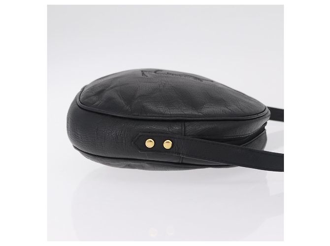 Autre Marque Saint Laurent Shoulder Bag Leather Black Gold Tone - vista 3