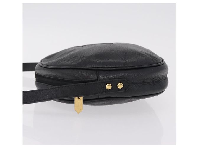 Autre Marque Saint Laurent Shoulder Bag Leather Black Gold Tone - vista 4