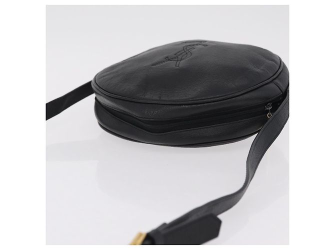 Autre Marque Saint Laurent Shoulder Bag Leather Black Gold Tone - vista 6