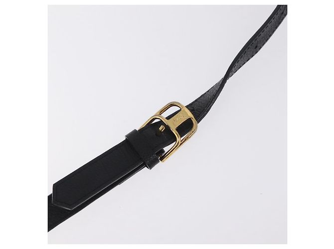 Autre Marque Saint Laurent Shoulder Bag Leather Black Gold Tone - vista 8