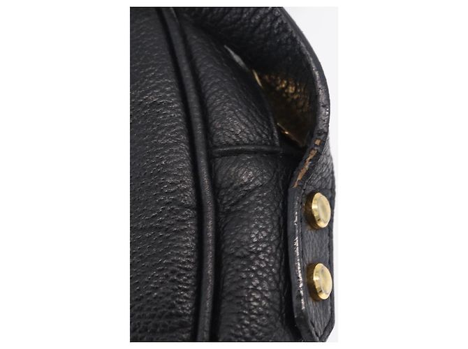 Autre Marque Saint Laurent Shoulder Bag Leather Black Gold Tone - vista 9