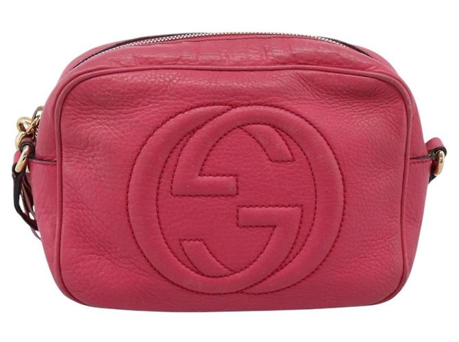 GUCCI Shoulder Bag Leather Pink Gold 308364 - vista 2