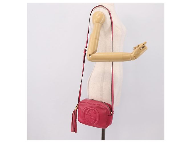 GUCCI Shoulder Bag Leather Pink Gold 308364 - vista 22