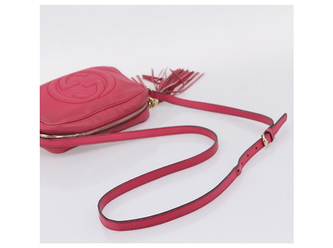 GUCCI Shoulder Bag Leather Pink Gold 308364 - vista 7
