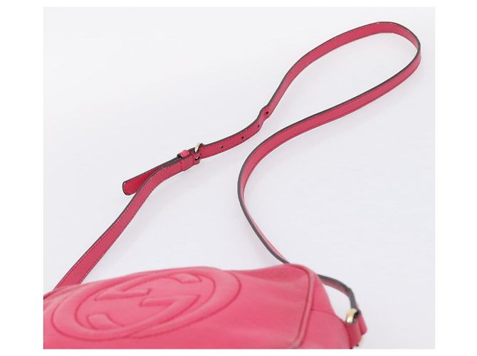 GUCCI Shoulder Bag Leather Pink Gold 308364 - vista 8