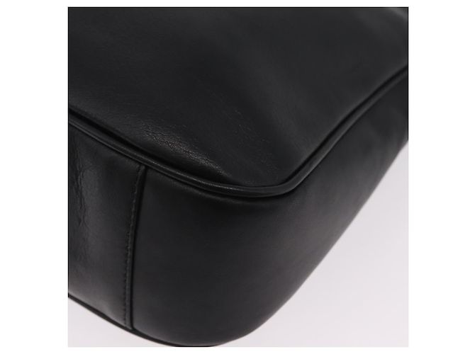 GUCCI Bamboo Hand Bag Leather 2way Black Gold 001 1638 - vista 15