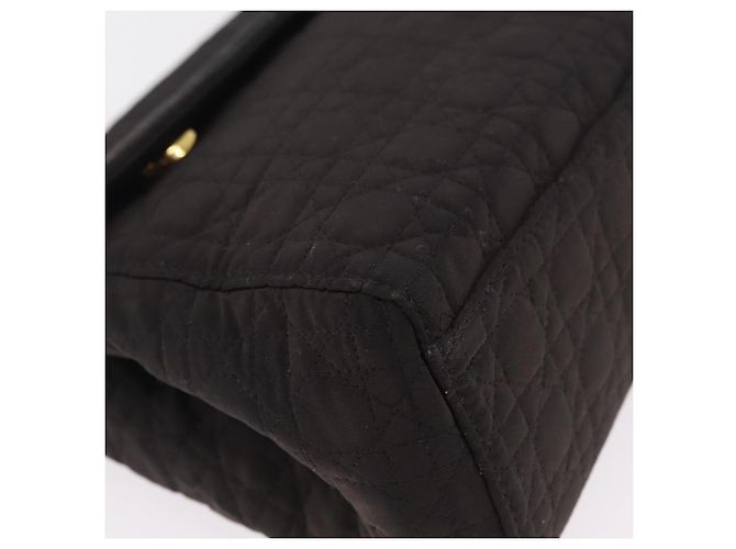 Bolso de Hombro Christian Dior Canage Canvas Negro Dorado - vista 11