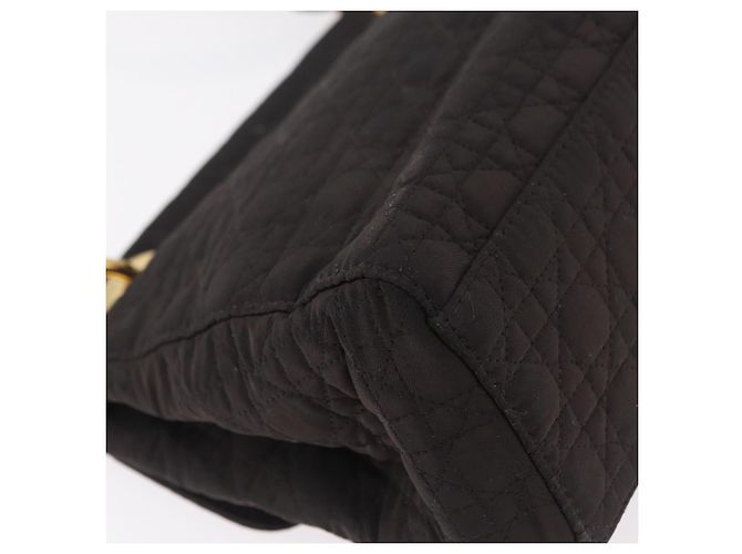 Bolso de Hombro Christian Dior Canage Canvas Negro Dorado - vista 13