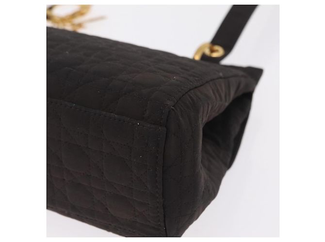 Bolso de Hombro Christian Dior Canage Canvas Negro Dorado - vista 14
