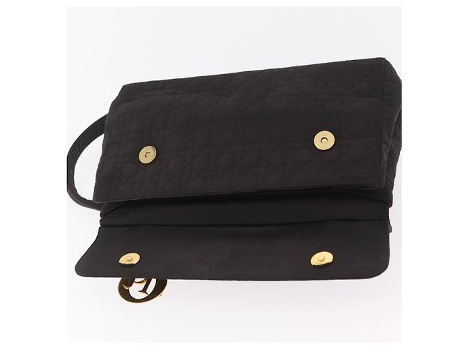 Bolso de Hombro Christian Dior Canage Canvas Negro Dorado - vista 16