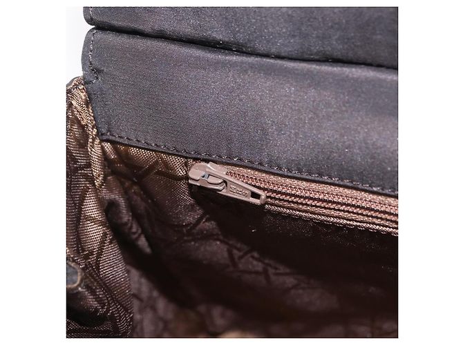 Bolso de Hombro Christian Dior Canage Canvas Negro Dorado - vista 22