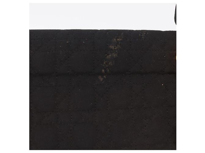 Bolso de Hombro Christian Dior Canage Canvas Negro Dorado - vista 3