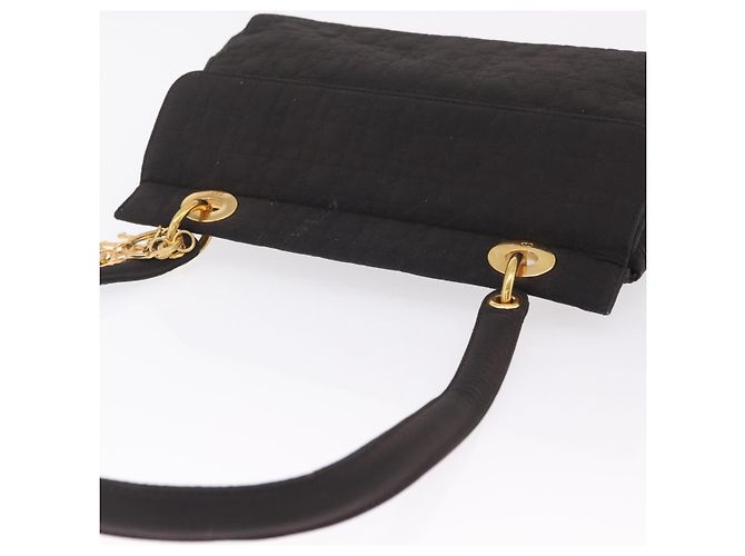Bolso de Hombro Christian Dior Canage Canvas Negro Dorado - vista 7