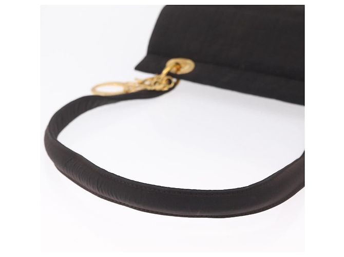 Bolso de Hombro Christian Dior Canage Canvas Negro Dorado - vista 8