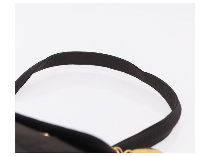 Bolso de Hombro Christian Dior Canage Canvas Negro Dorado - vista 9