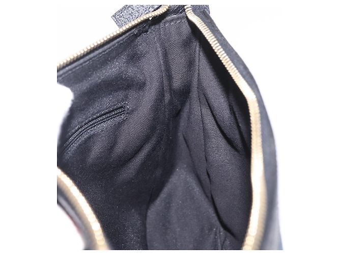 GUCCI GG Canvas Hand Bag Black Gold Tone 146244 - vista 21