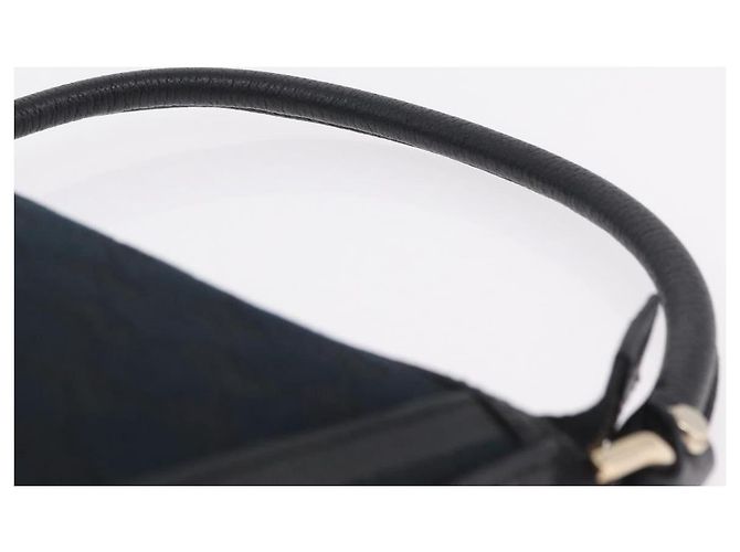 GUCCI GG Canvas Hand Bag Black Gold Tone 146244 - vista 8