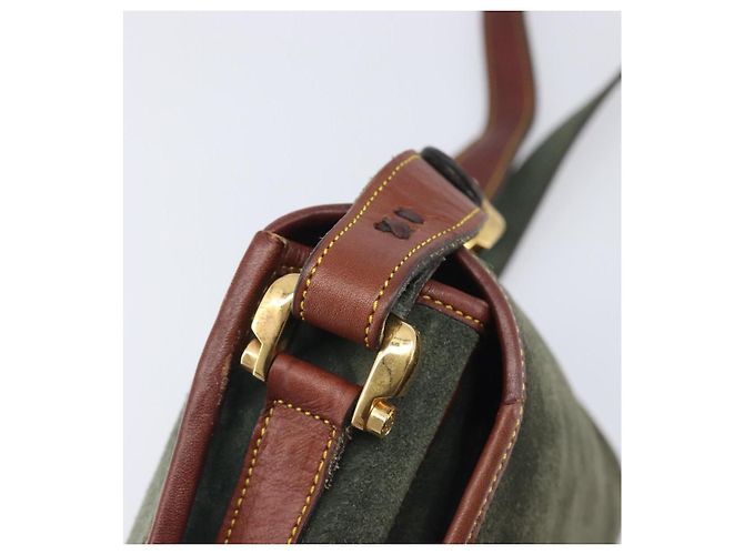 LOEWE Shoulder Bag Suede Green Gold - vista 19