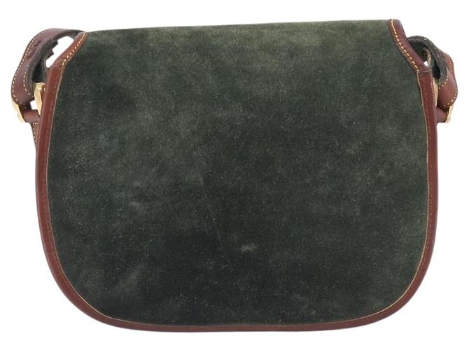 LOEWE Shoulder Bag Suede Green Gold - vista 2