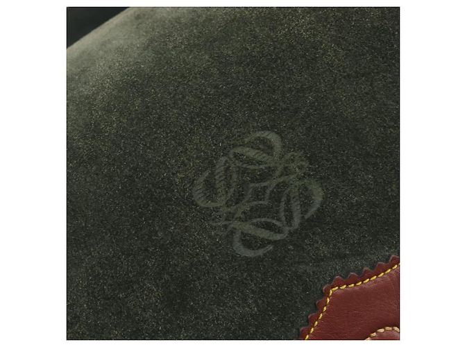 LOEWE Shoulder Bag Suede Green Gold - vista 21