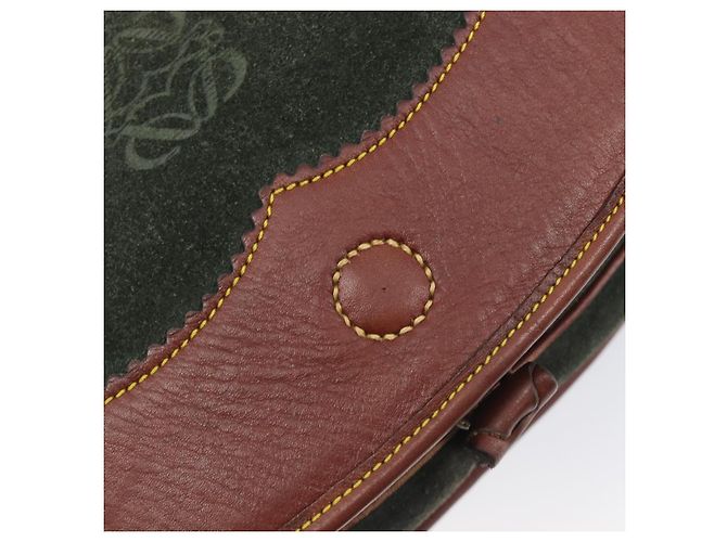 LOEWE Shoulder Bag Suede Green Gold - vista 22