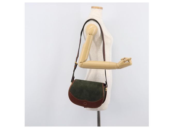 LOEWE Shoulder Bag Suede Green Gold - vista 29