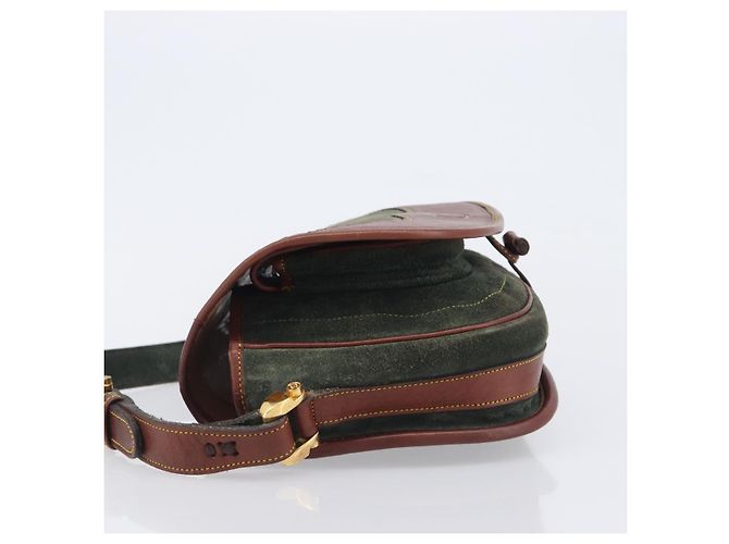 LOEWE Shoulder Bag Suede Green Gold - vista 4