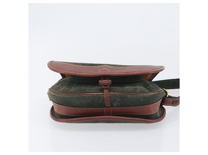 LOEWE Shoulder Bag Suede Green Gold - vista 5