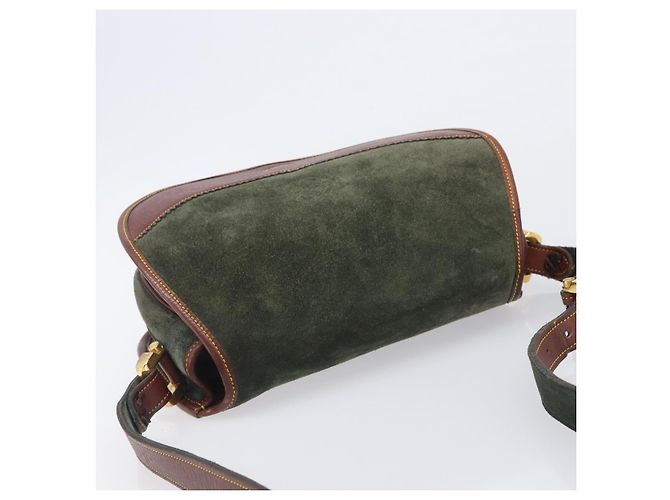 LOEWE Shoulder Bag Suede Green Gold - vista 6