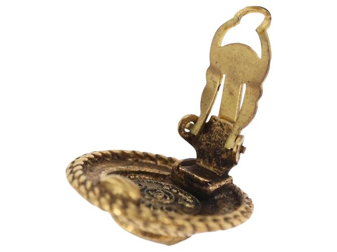 CHANEL Boucles d'oreilles métal Doré CC - vue 12