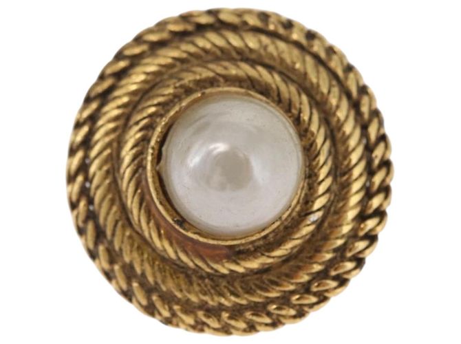 CHANEL Boucles d'oreilles métal Doré CC - vue 3