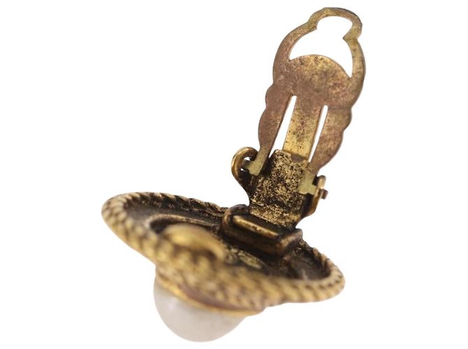 CHANEL Boucles d'oreilles métal Doré CC - vue 6