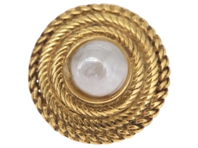 CHANEL Boucles d'oreilles métal Doré CC - vue 9