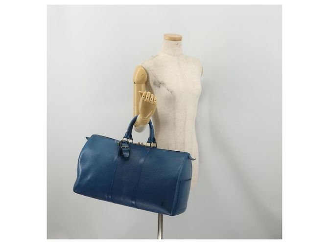 LOUIS VUITTON Epi Keepall 45 Boston Bag Blue M42975 LV - vista 22