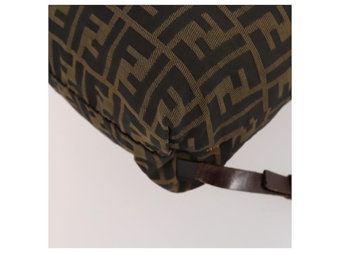 Mochila FENDI de lona Zucca Marrón Negro - vista 15