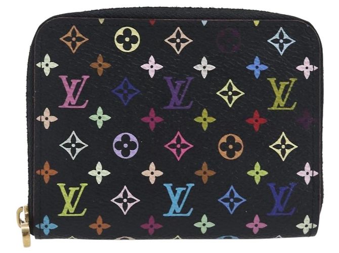 LOUIS VUITTON Monogram Multicolor Zippy Coin Purse Black M93740 LV - vista 13
