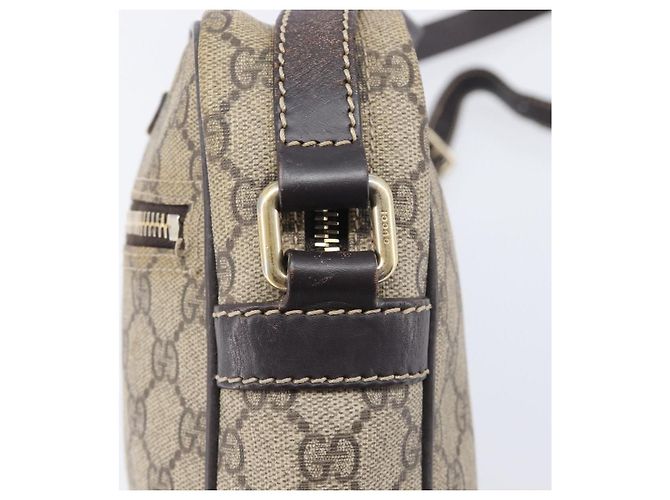 GUCCI GG Supreme Shoulder Bag PVC Beige Gold 233268 - vista 16