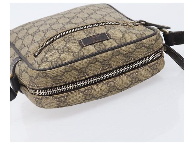 GUCCI GG Supreme Shoulder Bag PVC Beige Gold 233268 - vista 6