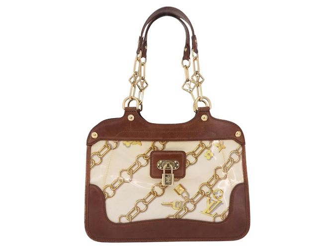 LOUIS VUITTON Charm Cabas Bron Hand Bag Brown White M95157 LV - vista 13