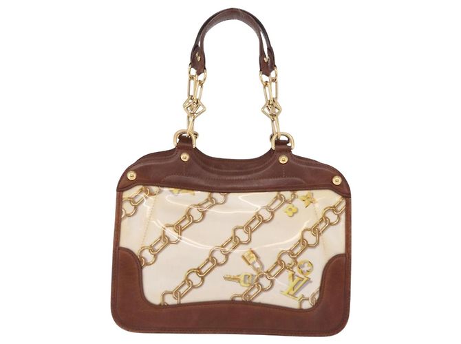 LOUIS VUITTON Charm Cabas Bron Hand Bag Brown White M95157 LV - vista 2