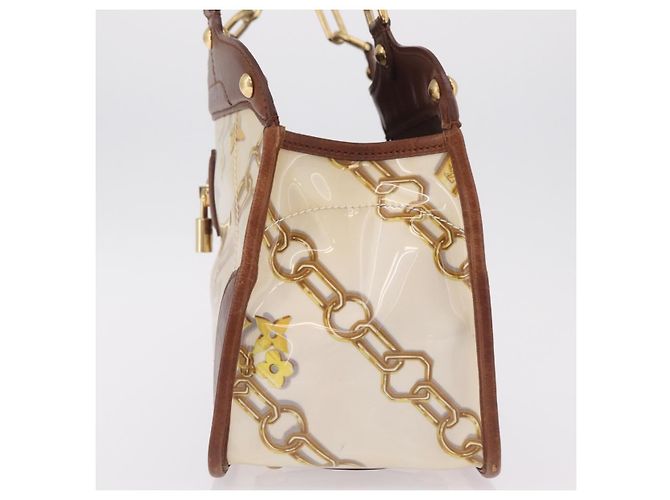 LOUIS VUITTON Charm Cabas Bron Hand Bag Brown White M95157 LV - vista 3