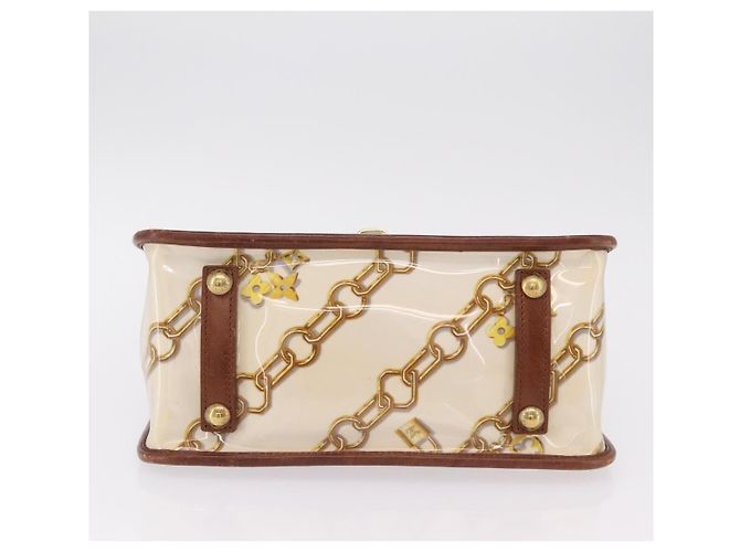 LOUIS VUITTON Charm Cabas Bron Hand Bag Brown White M95157 LV - vista 6