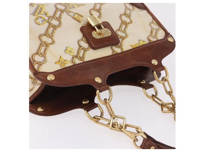 LOUIS VUITTON Charm Cabas Bron Hand Bag Brown White M95157 LV - vista 7