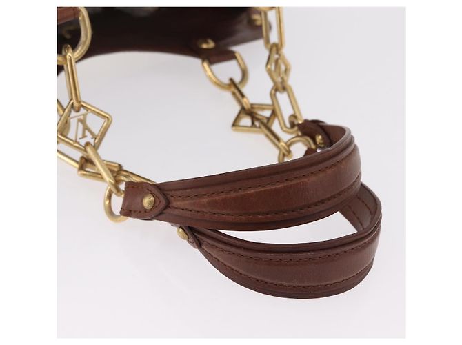 LOUIS VUITTON Charm Cabas Bron Hand Bag Brown White M95157 LV - vista 8
